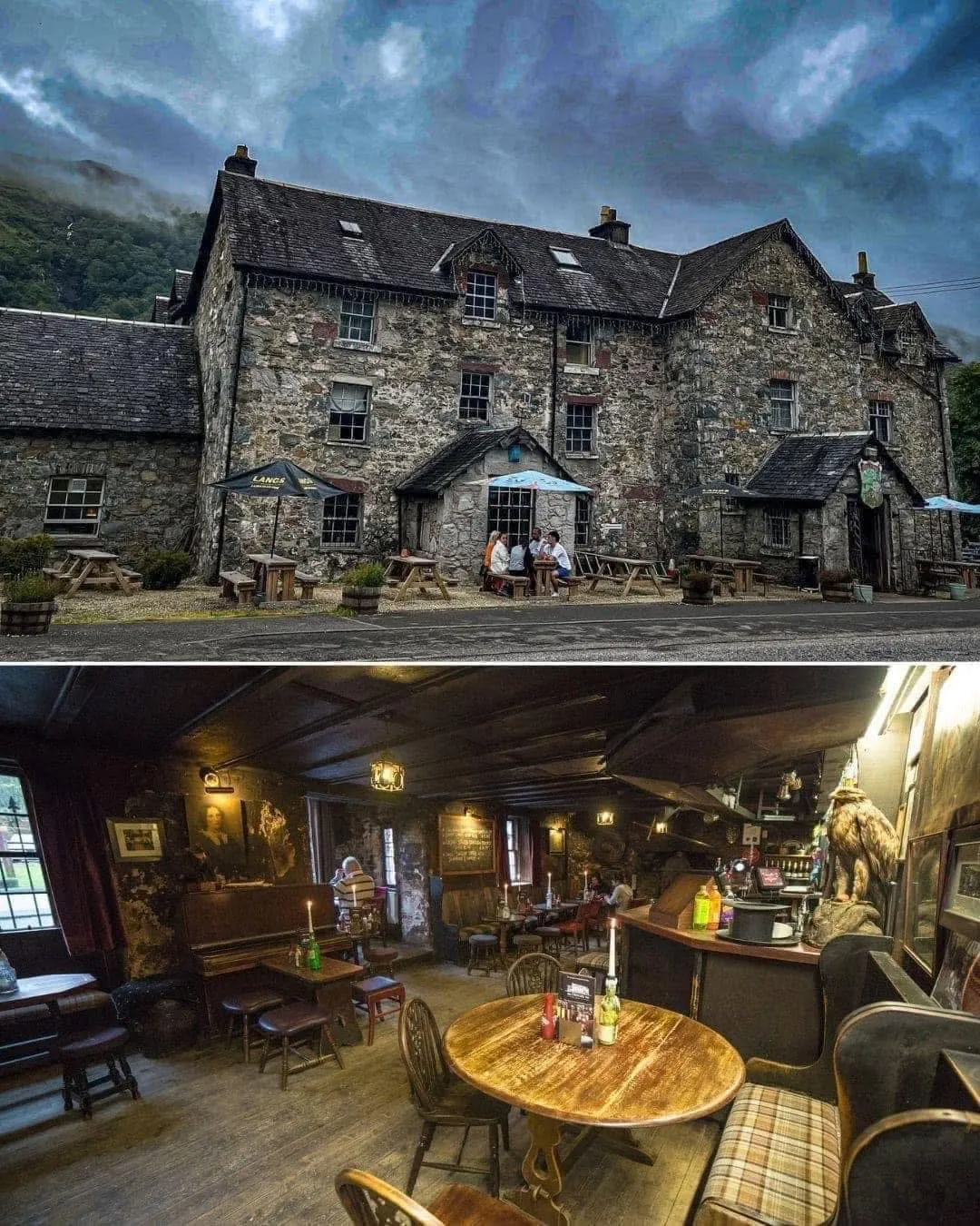 The Drovers Inn and its candlelit bar